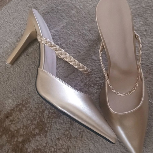 Mules beige gold size 39 new