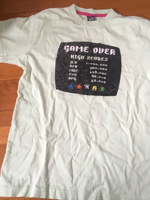 Game Over T-shirt used for child 9-10 years green Zara