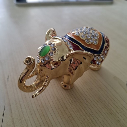 Decorative elephant jewelry box like new