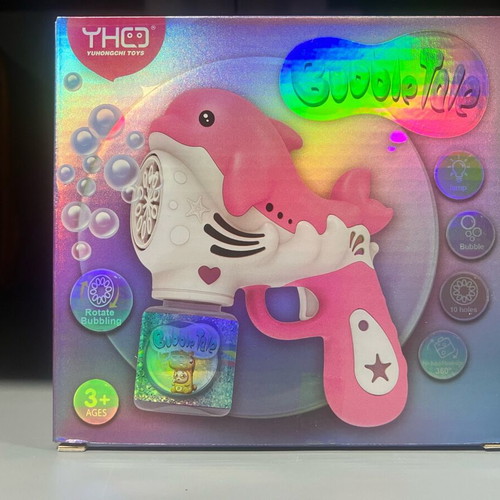 Bubble Gun dolphin-shaped with LED light new