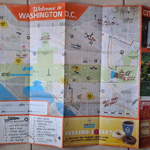 The Division 2 poster and artbook with Washington, D.C. city map