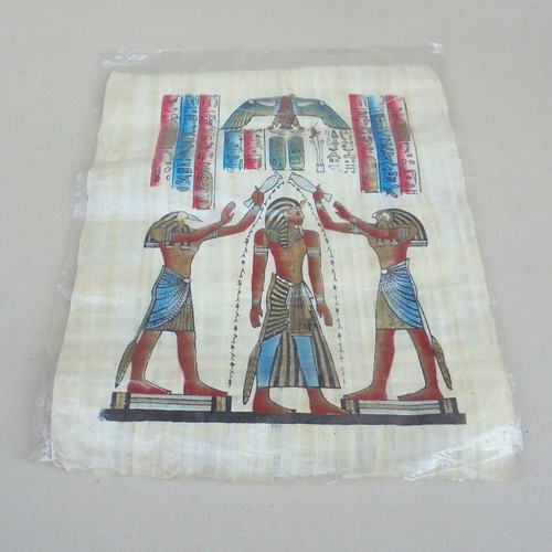 Papyrus sheet painted with traditional technique