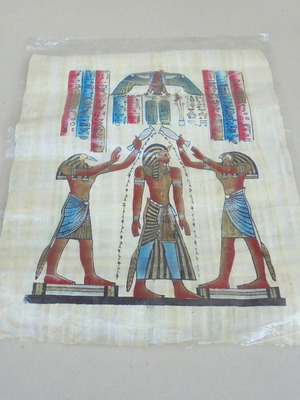 Papyrus sheet painted with traditional technique