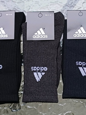 Adidas men's socks new, pack of 3 pairs, size 41-45