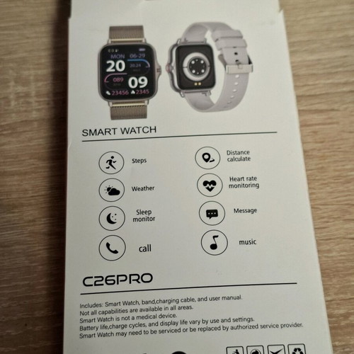 Smartwatch C26pro, black, Bluetooth, Fitpro app