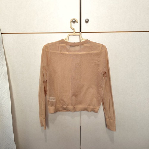 Zara short cardigan new, beige, see through, size S