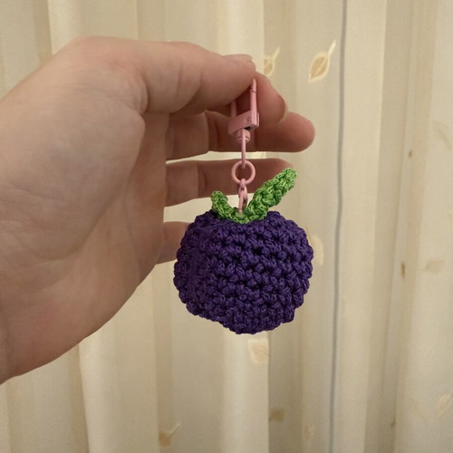 Handmade Damaskino Keychain new, green and purple