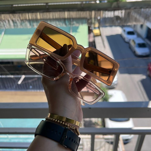 Y2K slim sunglasses set of 2 nude and transparent like new