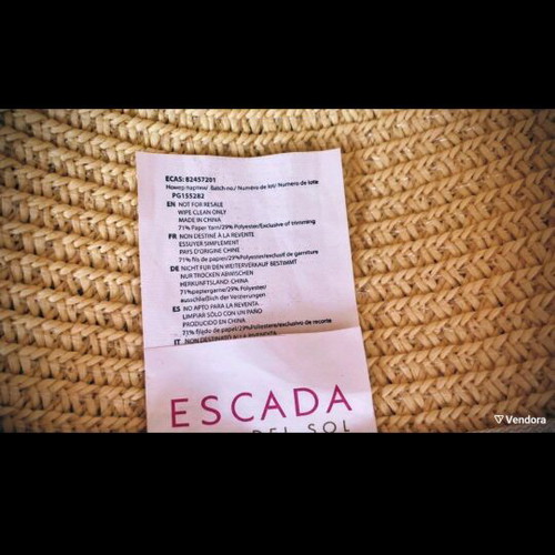 Escada hat new, white and yellow, authentic elegant