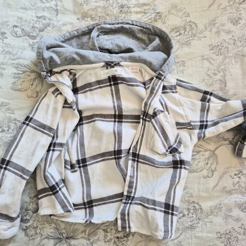 Benetton pants and Zara checkered shirt like new for ages 3-5