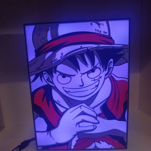 Luffy One Piece Light Box RGB LED new, wall and table lamp
