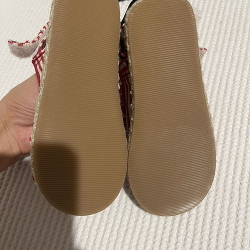 Zara girls sandals new, size 25, beige and red