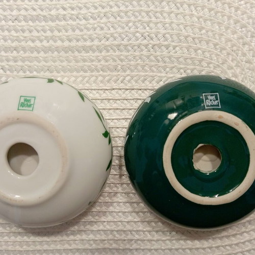 Yves Rosher porcelain candlesticks set of 2 like new
