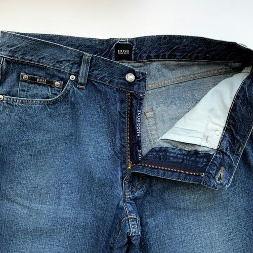 Hugo Boss Texas men's jeans used, straight fit, blue, size W34 L34