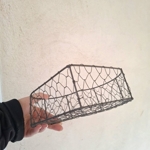 Decorative cosmetic storage basket used, wire