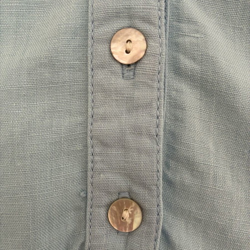 Zara Linen Viscose Light Blue Tiered Mini Dress like new