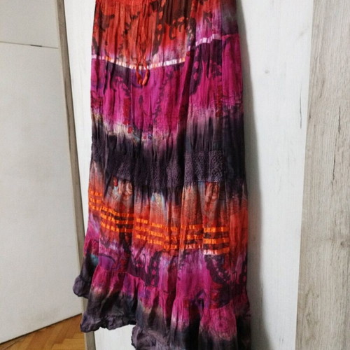 Aristoteli Bitsiani long cotton skirt with patchwork elements like new
