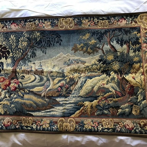 Gobelins Art Brussels wall tapestry new with metal bars 105x71 cm