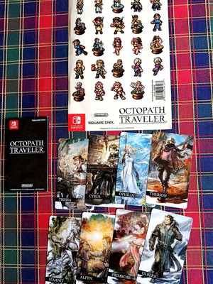 Octopath Traveler Nintendo Switch like new with hero cards and stickers