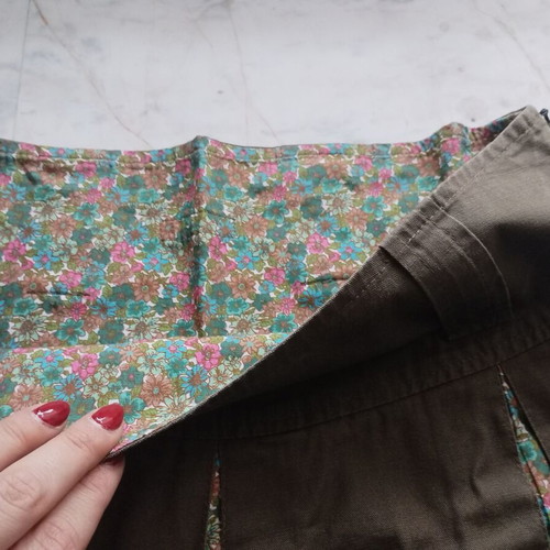 Cargo skirt like new, pink and green, size M