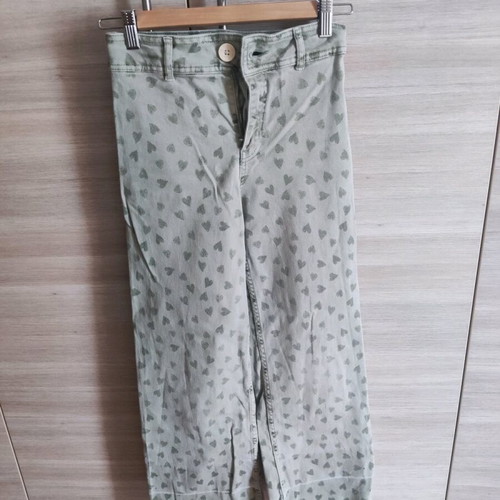 Zara floral jeans used 146 cm for 11 years green
