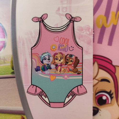 Paw Patrol Girls One-Piece Swimsuit Pink Size 98/104 Brand New