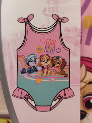 Paw Patrol Girls One-Piece Swimsuit Pink Size 98/104 Brand New
