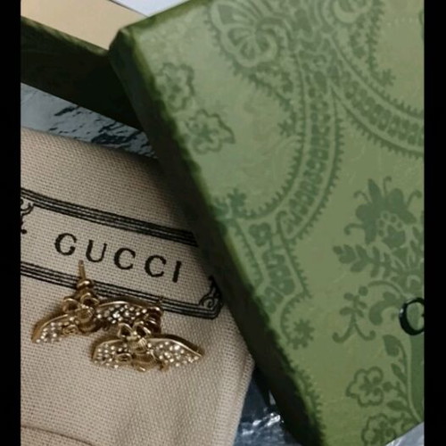Gucci Bee earrings new with crystals and faux pearls