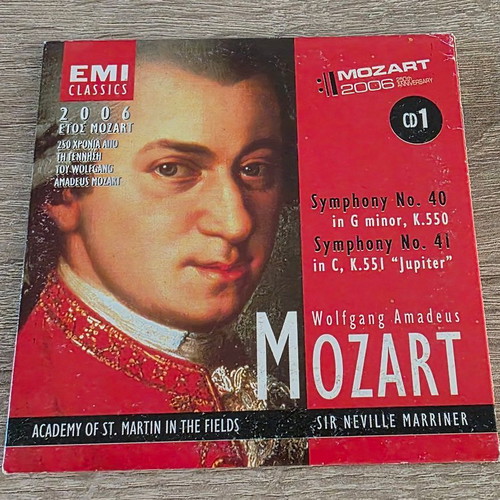 Wolfgang Amadeus Mozart CD 2006 year Symphony No40 and No41 like new, classical