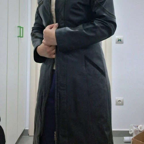 Leather jacket like new, black, size S