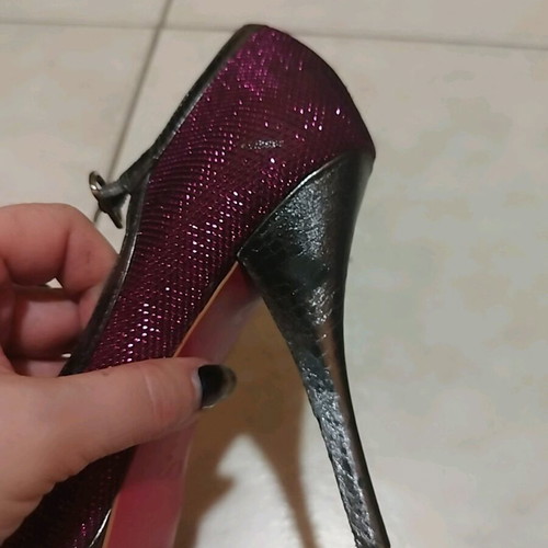 Peep Toe Paris Hilton Shoes like new, purple, size 36