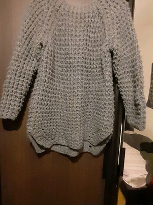Knitted sweater like new, gray, sizes M and L