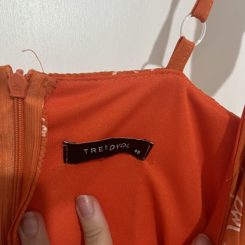 Trendyol dress like new, coral color, size L
