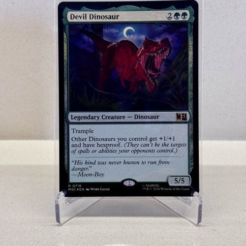 Devil Dinosaur Commander Marvel Super Heroes Foil card new