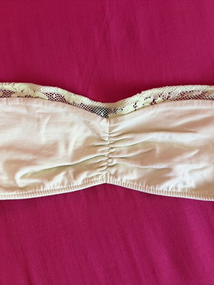 Bershka crop top like new, green lace bandeau, size S