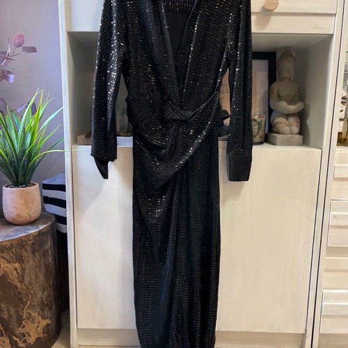 Semizie black dress with rhinestones Zara Small new