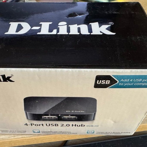 D-Link DUB-H4 USB 2.0 Hub 4 Ports new with external power supply