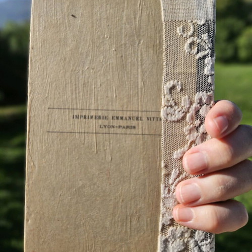Handmade notebook from 1910 French commerce manual like new
