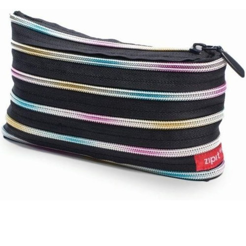 Zipit Rainbow pencil case mini black new 20x3x12cm