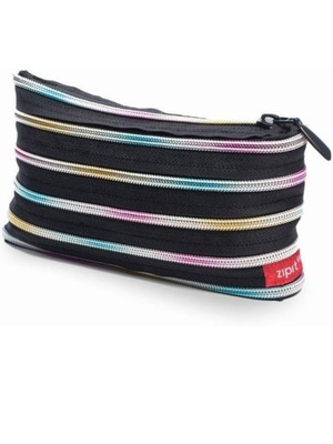 Zipit Rainbow pencil case mini black new 20x3x12cm