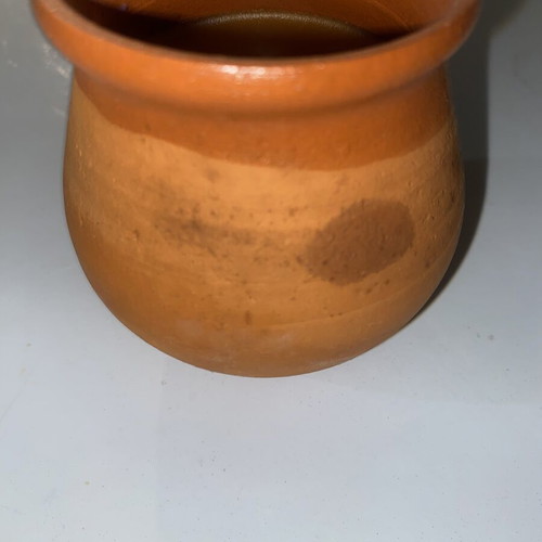 Ceramic clay candle jar