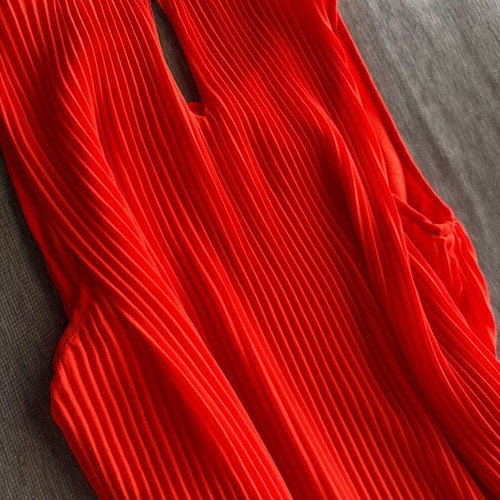 Zara pleated blouse red, like new, size XS