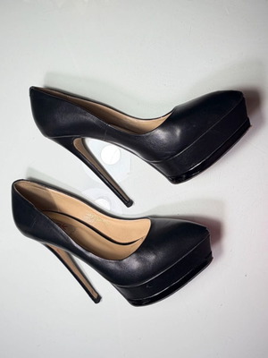 Nak high heels women's leather shoes size 38 used, black