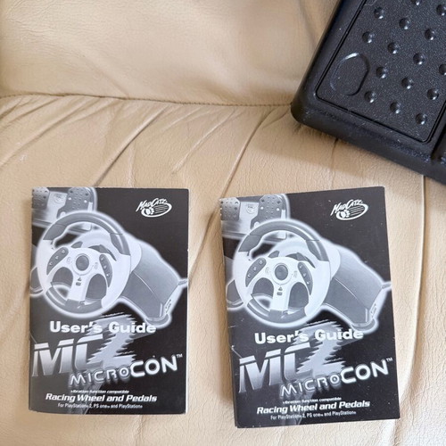 Mad Catz MC2 MicroCon Racing Wheel with Pedals for PlayStation 2 used with game