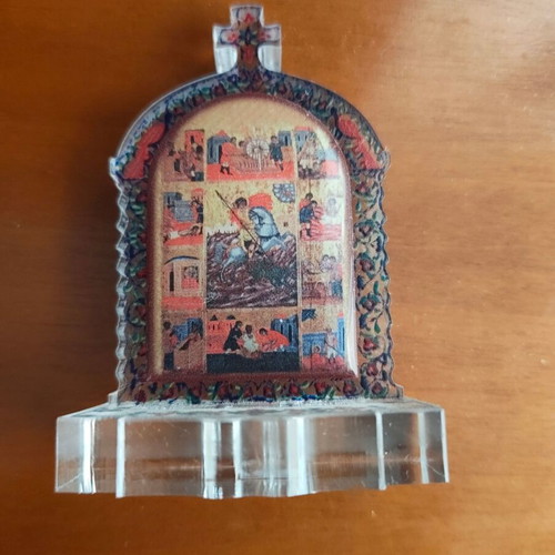 Saint George Icon with Base like new
