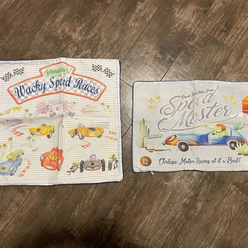 Pack of two pillowcases with car design like new