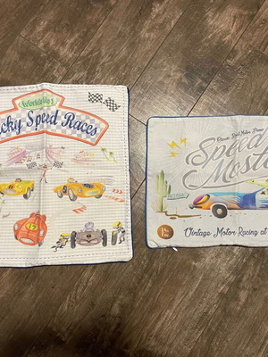 Pack of two pillowcases with car design like new