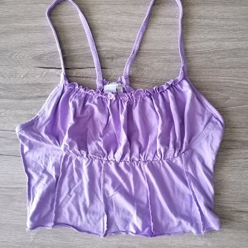 Pastel purple crop top like new, size S