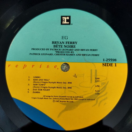 Bryan Ferry 12'' Vinyl LP Bête Noire used, Greek pressing 1987
