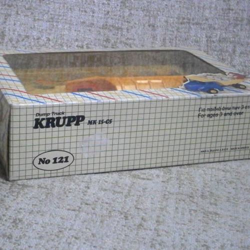 Joy Toy Krupp plastic toy truck, vintage, new in box